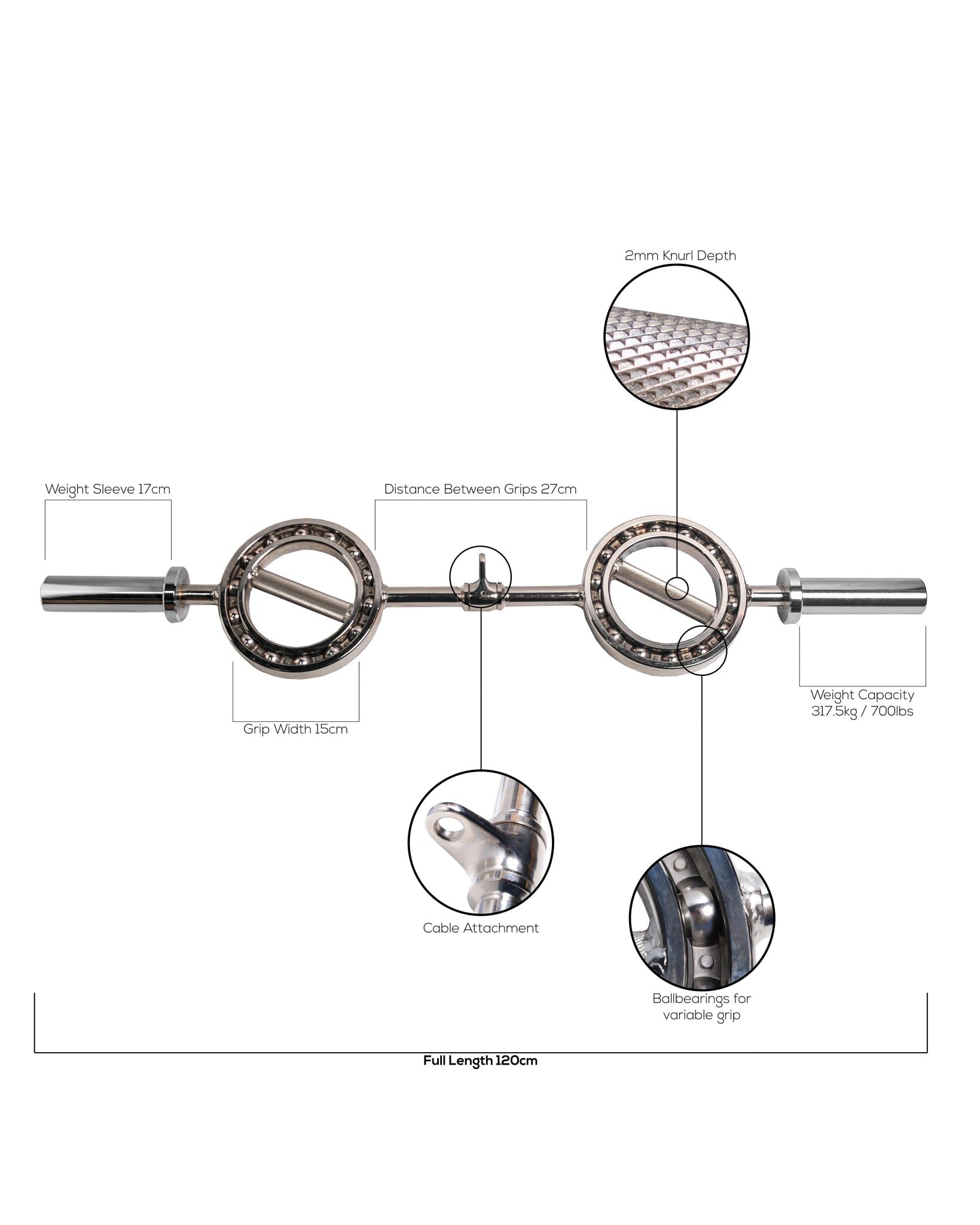 360 Multi Grip Olympic Bar / Cable Attachment - Image 9