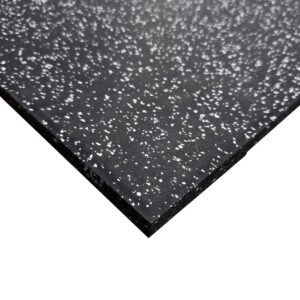 20mm Premium Black Rubber Tile (1m x 0.5m / Grey Fleck)