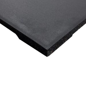 30mm Premium Black Rubber Gym Floor Tile (1m x 0.5m / Black)