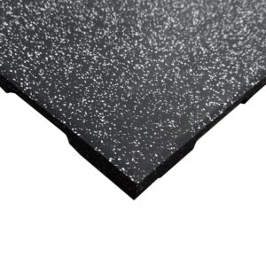 30mm Premium Black Rubber Tile (1m x 0.5m / Grey Fleck)