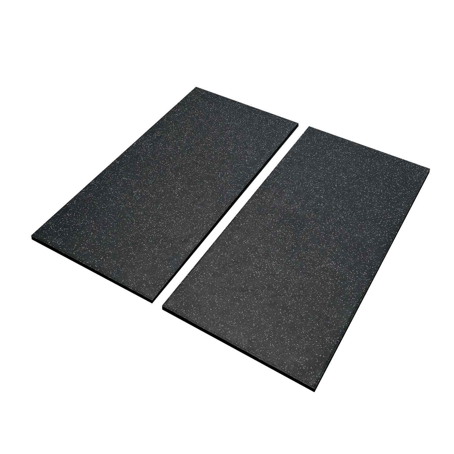 20mm Premium Black Rubber Tile (1m x 0.5m / Dark Grey Fleck)