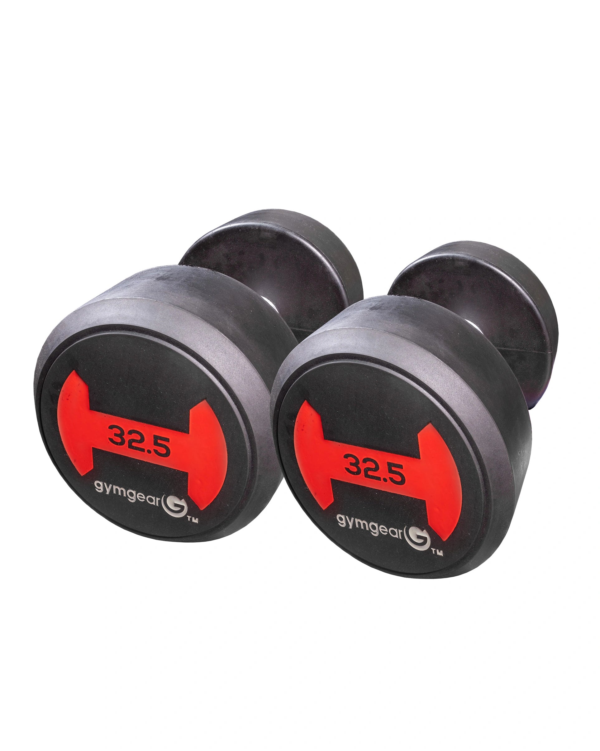 32.5kg Rubber Dumbbells Pair