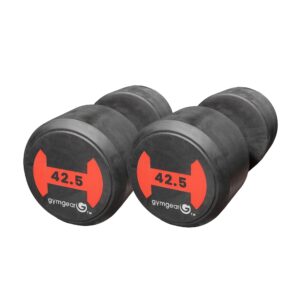 42.5kg Rubber Dumbbells Pair
