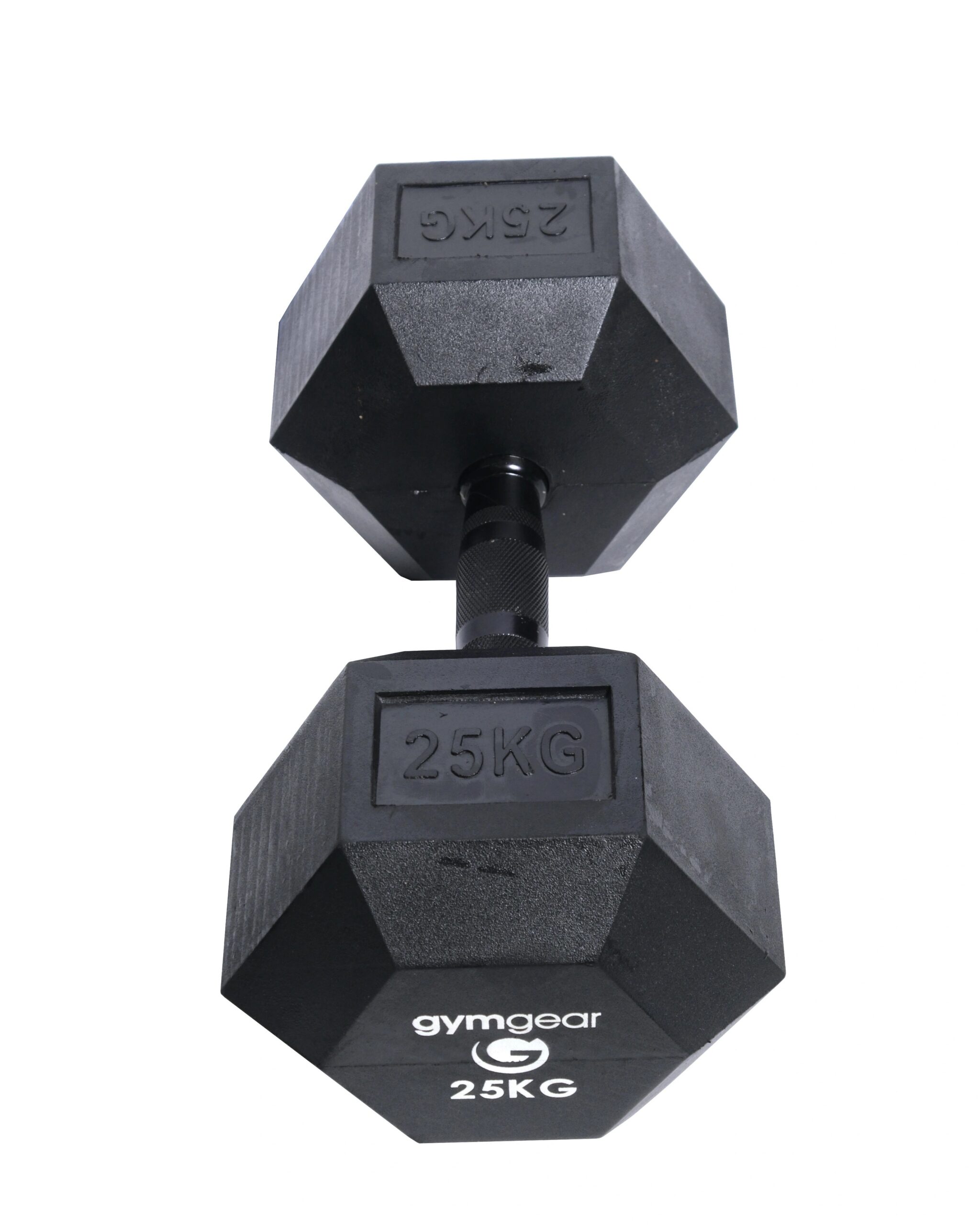Rubber Hex Dumbbells (Black Handles) - Image 2