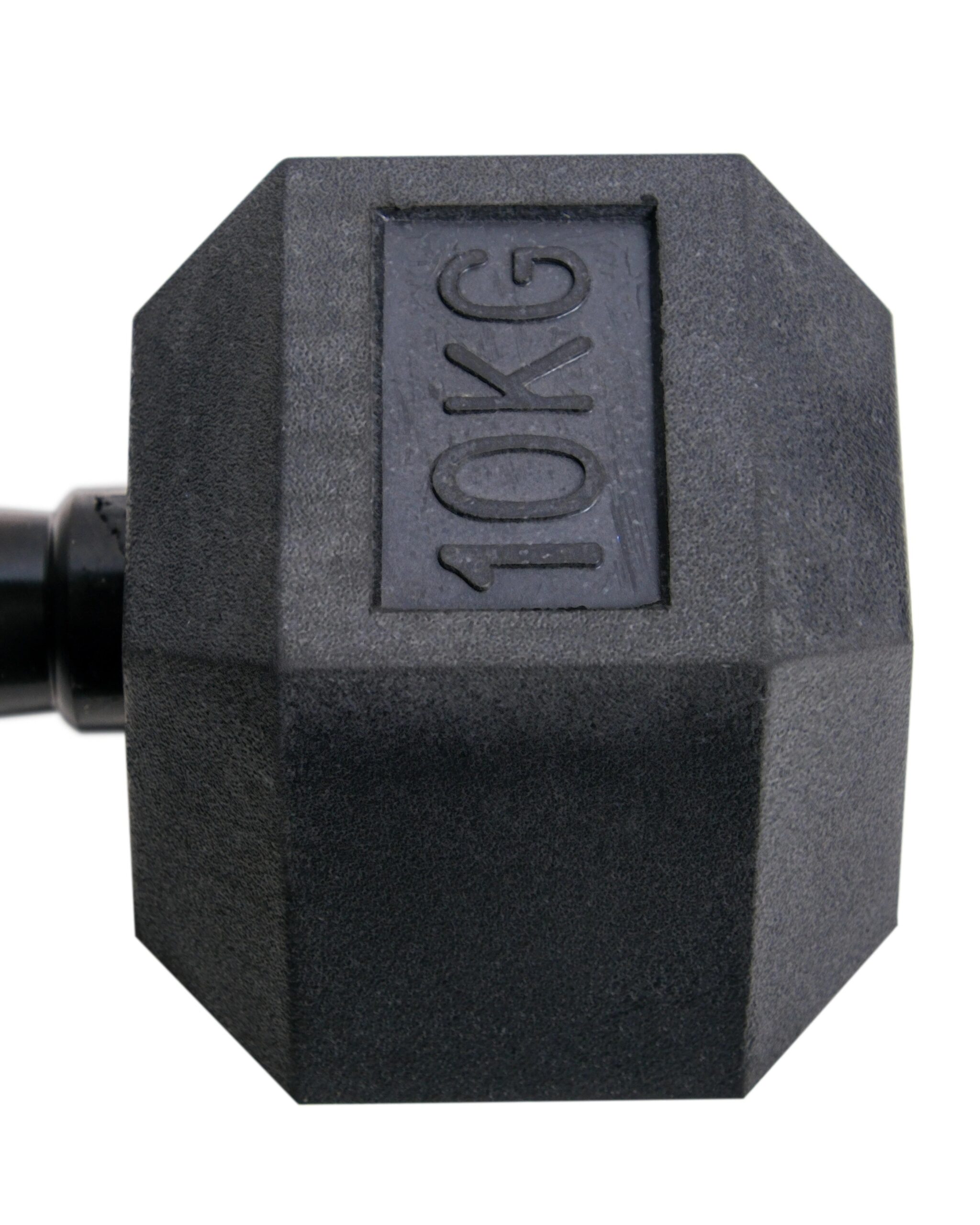 Rubber Hex Dumbbells (Black Handles) - Image 8