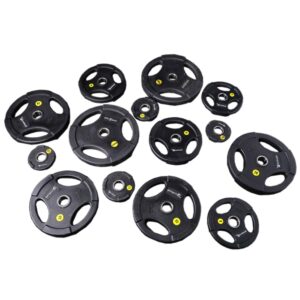 Urethane Olympic Weight Plates (Tri-Grip) - 100kg Set